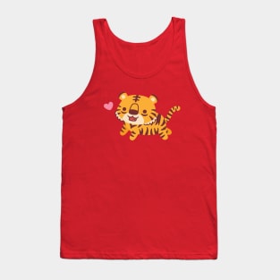 Cute Little Prancing Tiger Tank Top